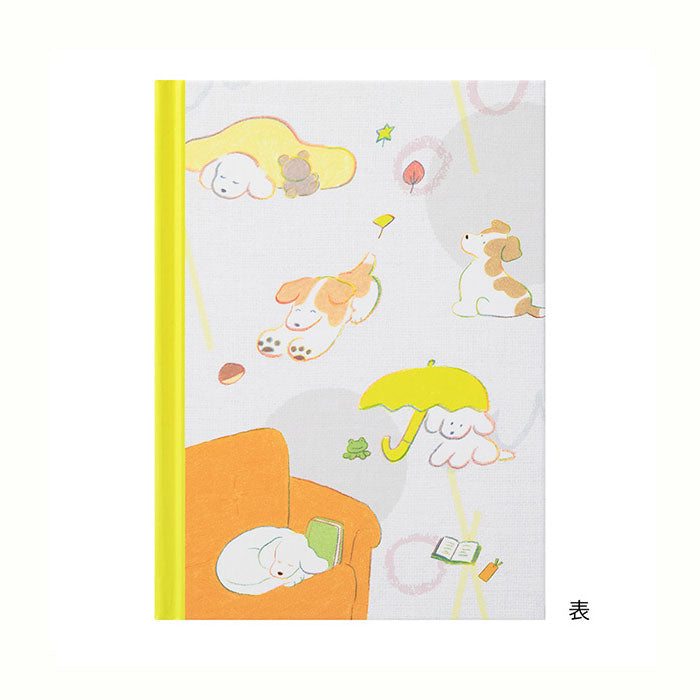 自由日記 イヌ柄 B6サイズ デザインフィル ミドリ 12885