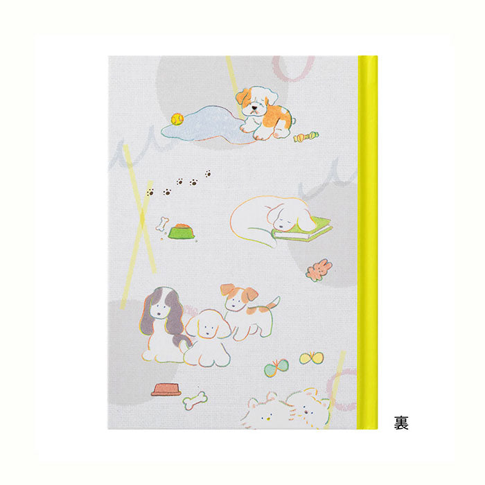 自由日記 イヌ柄 B6サイズ デザインフィル ミドリ 12885
