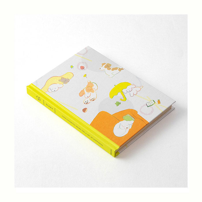 自由日記 イヌ柄 B6サイズ デザインフィル ミドリ 12885