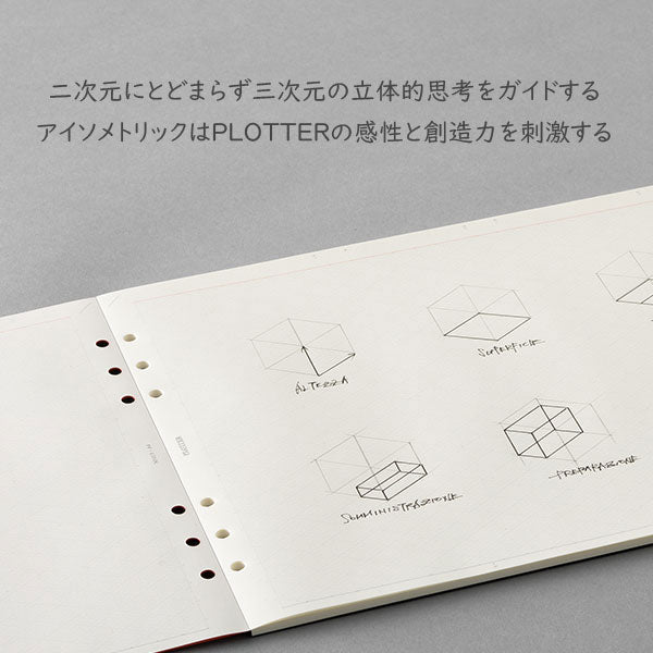 015 リフィルメモパッド アイソメトリック40枚《2冊入 A4サイズ》 PLOTTER 777-165-45 【取寄せ品】