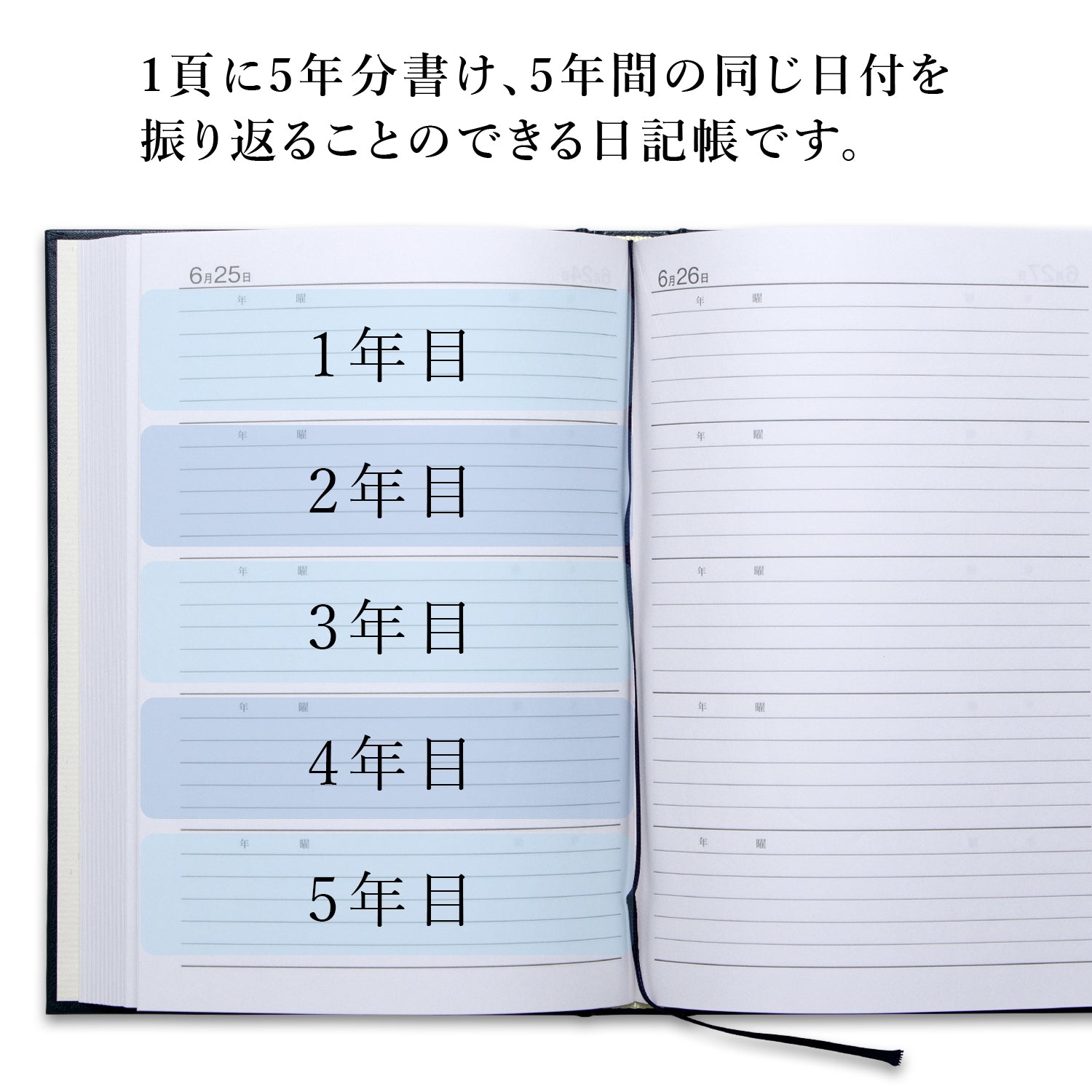 5年用日記《日付表示あり》A5 アピカ D304