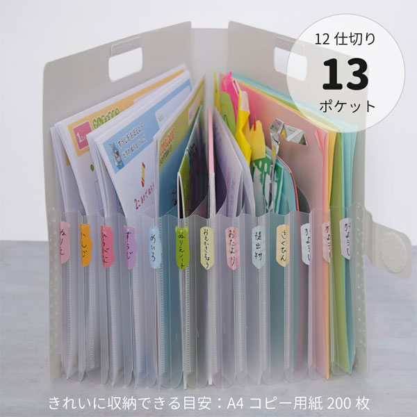 おかたづけシリーズ こまごまファイル A4サイズ ホワイト サクラクレパス TF-A4