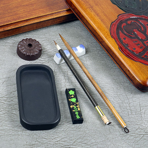 2/6宮本 大人の高級書道セット 烏城彫り 西文明堂 1105140【送料無料*】