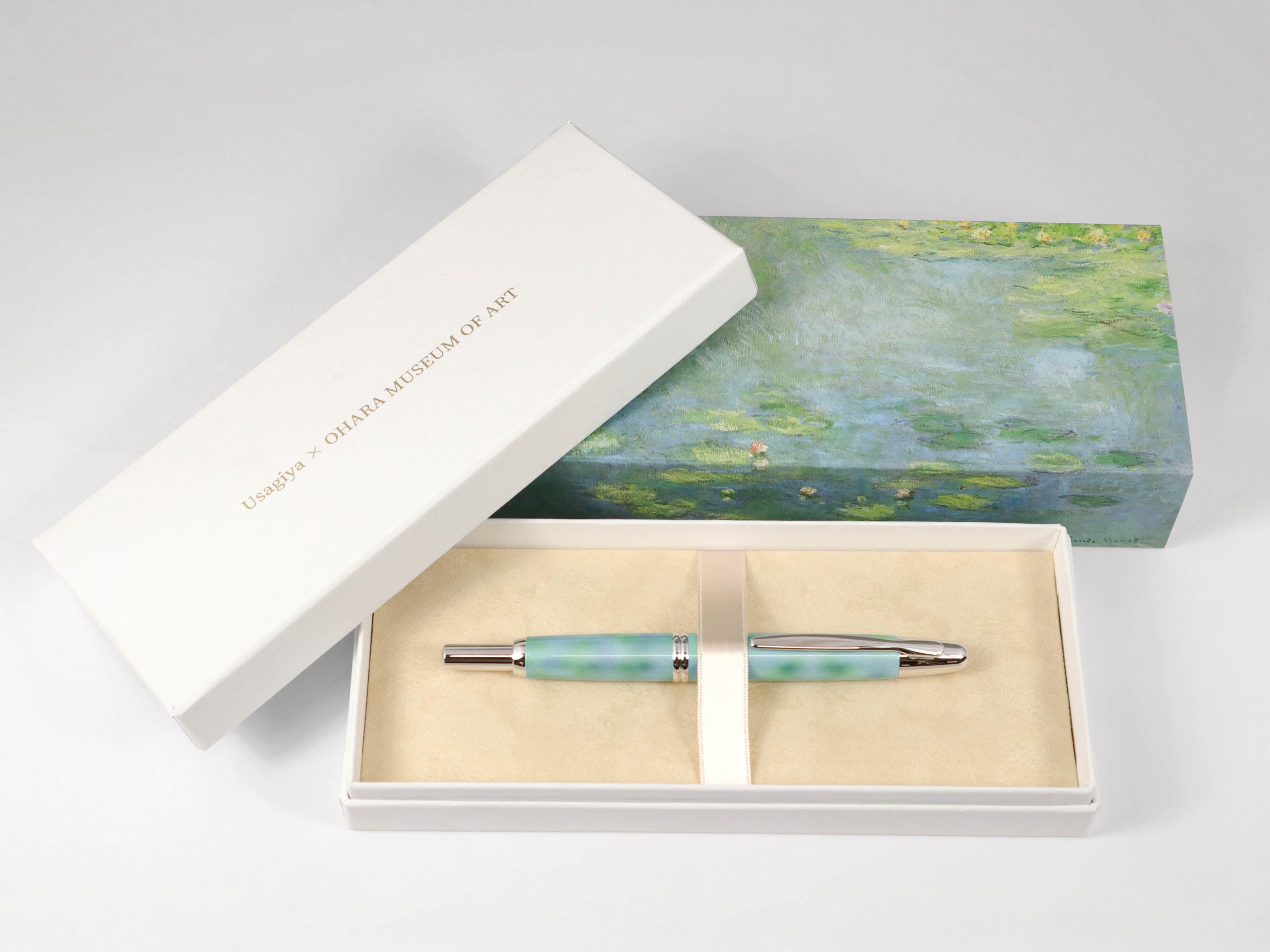 【大原美術館×うさぎやオリジナル】キャップレス万年筆 クロード・モネ ≪睡蓮≫ 第2弾 ペン先5種類 パイロット OM-FCUO25-S2【お一人様ペン先各種1本まで】【送料無料※】