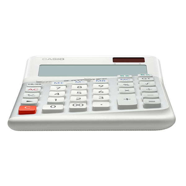 CASIO 人間工学電卓 左手用 デスクタイプ カシオ計算機 DE-12D-L-WE-N【送料無料※】