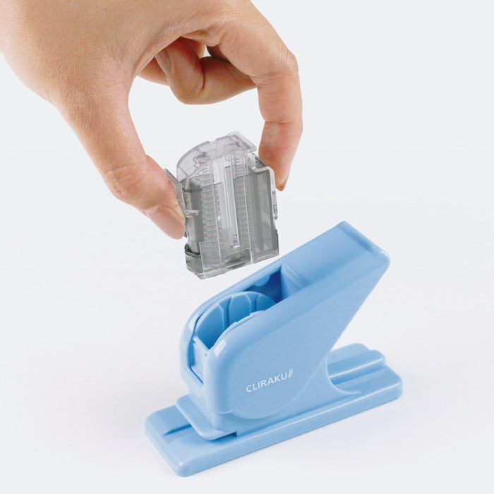 速技ゼムクリップとめ機 クリラーク  カートリッジ式 クリップ40本入り  リヒトラブ M22-**