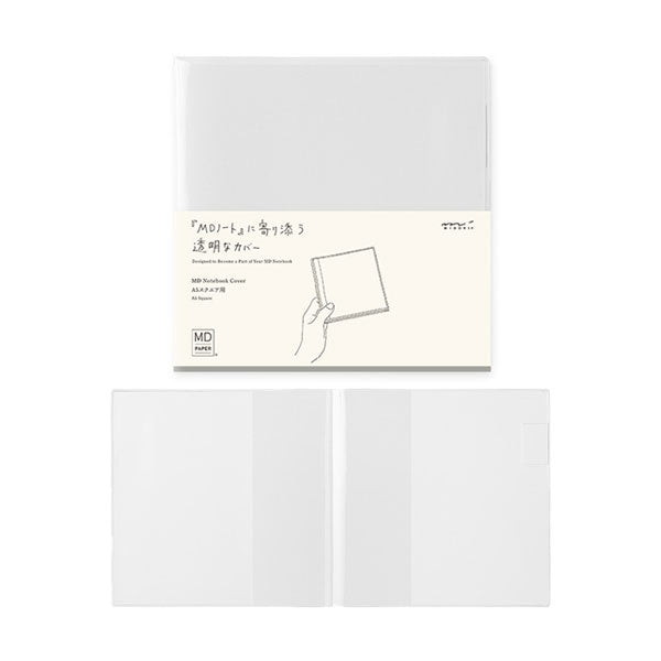MD PAPER PRODUCTS》MDノートカバー [A5スクエア] 透明PVC デザイン