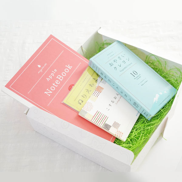 おやさいクレヨンと青森りんごスケッチブックのお絵かきトランク ドラパス ST-GIFSET12