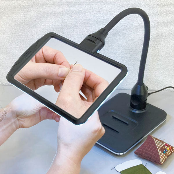 LEDスタンドライトルーペ 共栄プラスチック SR-75C-BL 【送料無料※】 【取寄せ品】