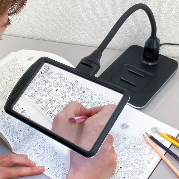 LEDスタンドライトルーペ 共栄プラスチック SR-75C-BL 【送料無料※】 【取寄せ品】