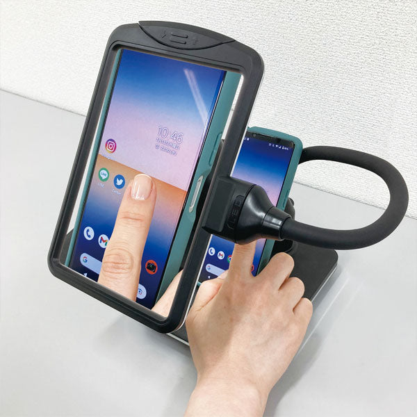 LEDスタンドライトルーペ 共栄プラスチック SR-75C-BL 【送料無料※】 【取寄せ品】