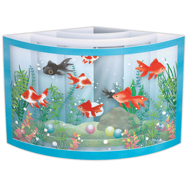 サマーグリーティングカード 《立体カード》 金魚アクアリウム 日本