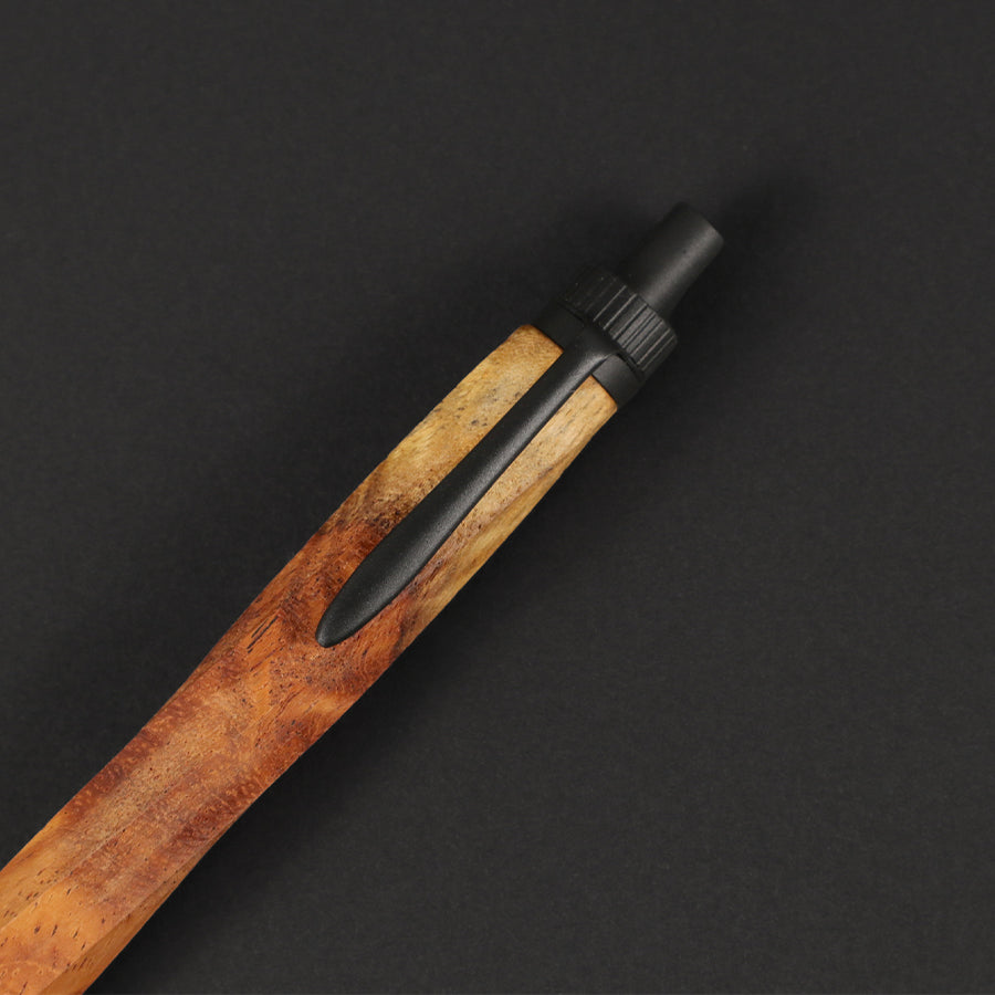 【KURASHIKI BNG.】<オンライン限定販売モデル> SPIRA -スピラ- 木軸 <花梨瘤 紅白杢 /かりんこぶ> ボールペン/シャープペンシル うさぎやオリジナル