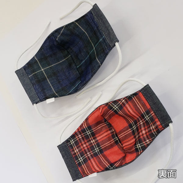 ウォッシャブルマスク 洗える布マスク デニム 2枚組 三層構造抗菌抗ウイルスマスク by BIG JOHN ビッグジョン