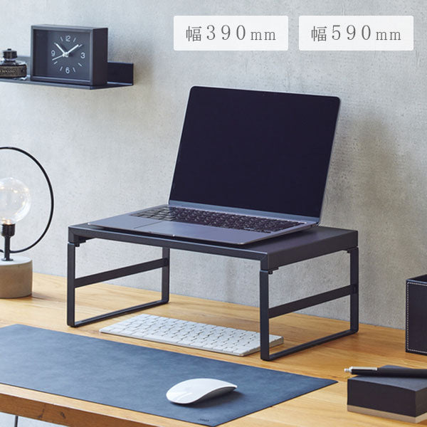 机上台 マットブラック ハイタイプ・幅390mm/幅590mm LIHITLAB(リヒトラブ) A-7331/7333-124