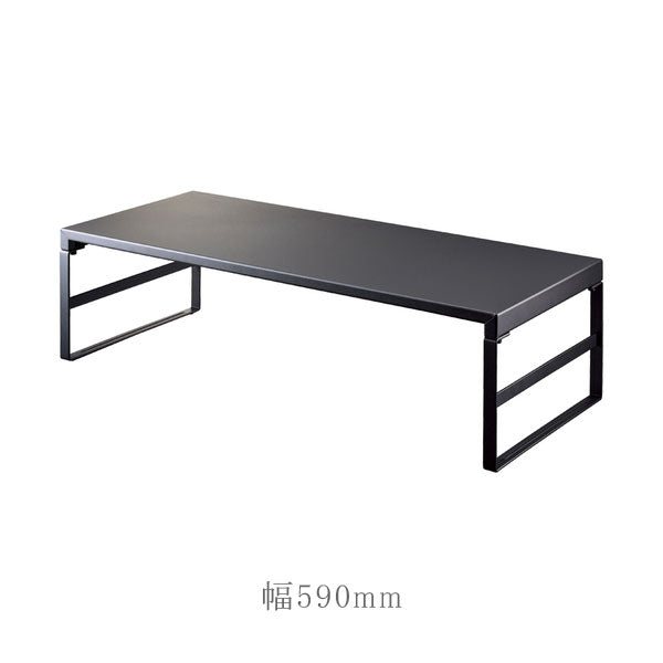 机上台 マットブラック ハイタイプ・幅390mm/幅590mm LIHITLAB(リヒトラブ) A-7331/7333-124