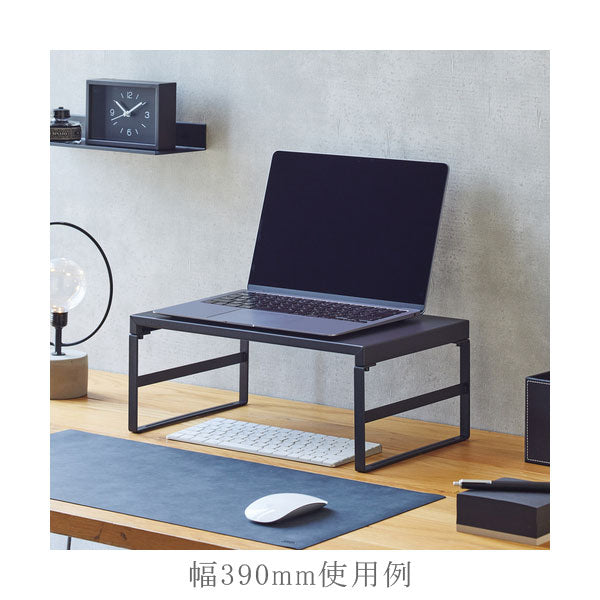 机上台 マットブラック ハイタイプ・幅390mm/幅590mm LIHITLAB(リヒトラブ) A-7331/7333-124