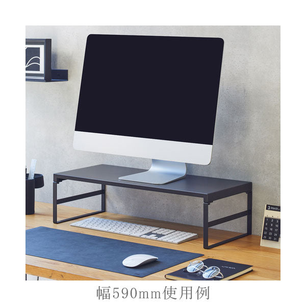 机上台 マットブラック ハイタイプ・幅390mm/幅590mm LIHITLAB(リヒトラブ) A-7331/7333-124