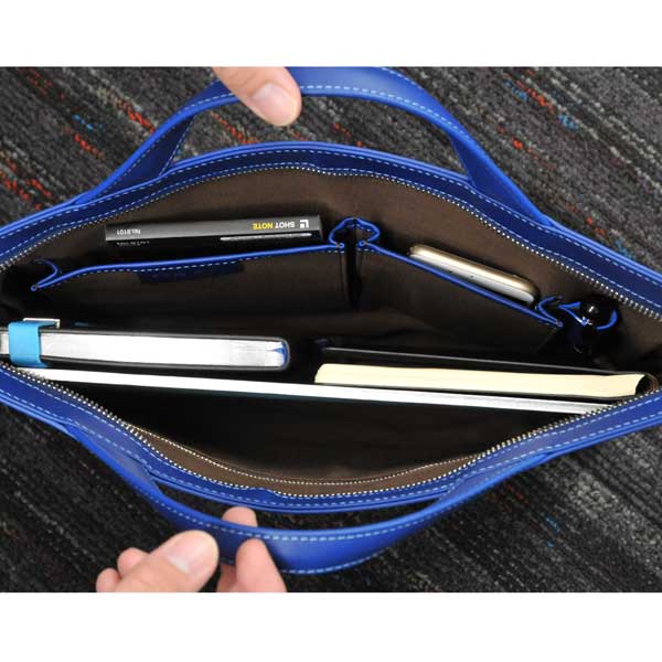 ☆正規販売店☆ TRION <トライオン>ビジネスバッグ【薄マチシリーズ】 Aseries BRIEFCASE (ブリーフケース)〔A4サイズ対応〕 グレー×チョコ AA115-GRAY×CHOCO 本革 牛革 ビジネス シンプル コンパクト