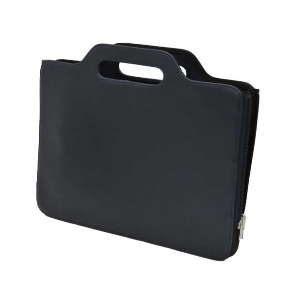 ☆正規販売店☆ TRION <トライオン> 【バッグインバッグ】 A4サイズ対応 ネイビー NAVY KA803 本革 牛革 多機能 タブレット対応 整理 収納 ビジネス