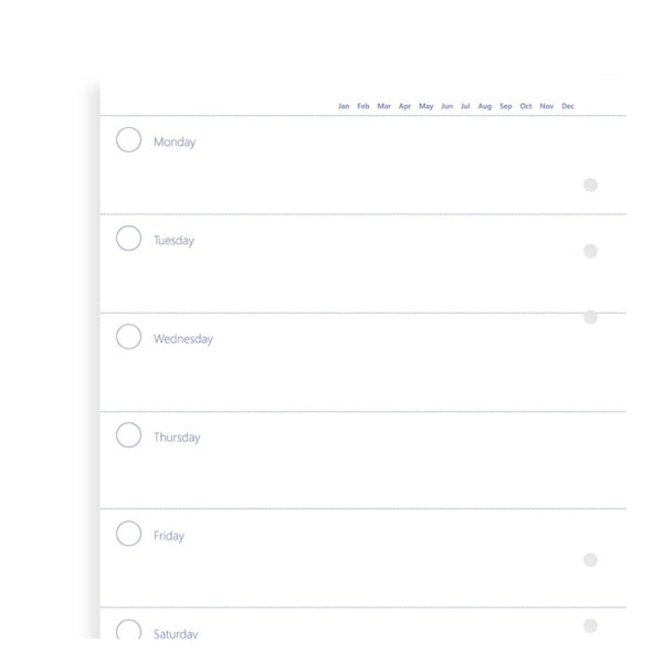 ≪正規取扱店≫ Filofax (ファイロファックス) クリップブック  リフィル A5 6穴 週間プランナー日付無し 441-345000 【ネコポス可】