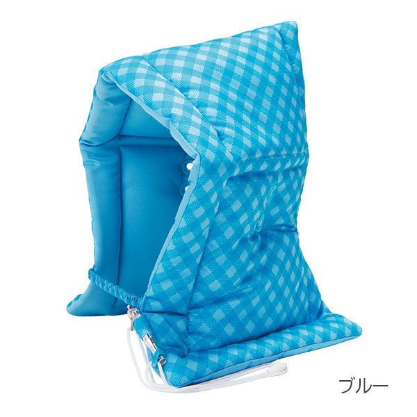 防災ずきん チェック柄 笛付き ナカバヤシ BZ-102