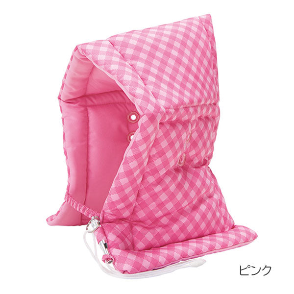 防災ずきん チェック柄 笛付き ナカバヤシ BZ-102