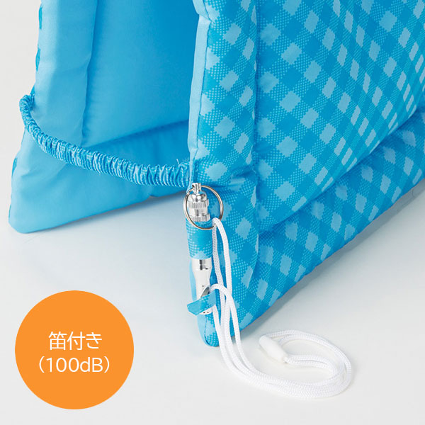 防災ずきん チェック柄 笛付き ナカバヤシ BZ-102