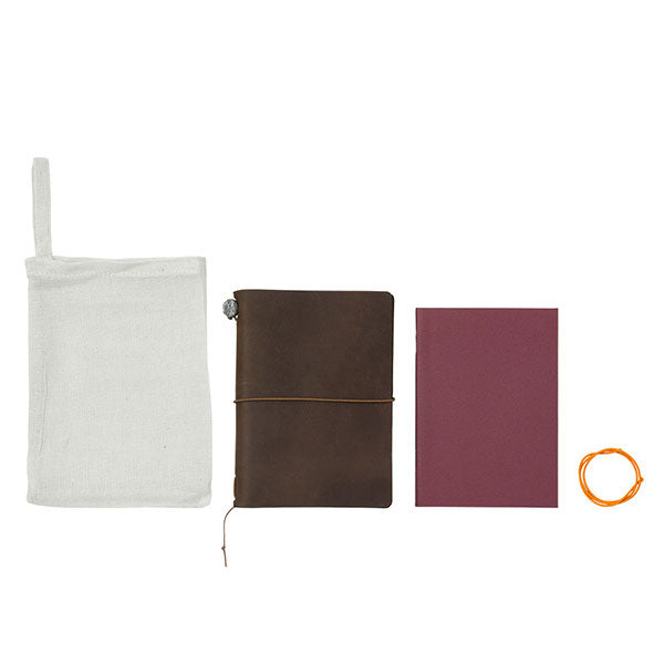 トラベラーズノート パスポートサイズ 茶 デザインフィル 15027【ネコポス可】