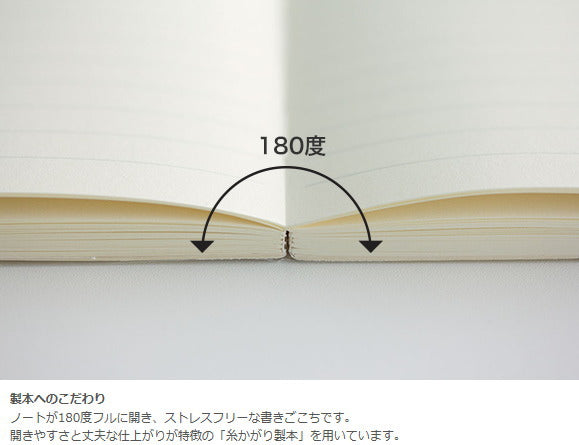 MD NOTEBOOK《文庫サイズ》横罫(7ミリ罫)デザインフィル/ミドリ 13800【2冊までネコポス可】