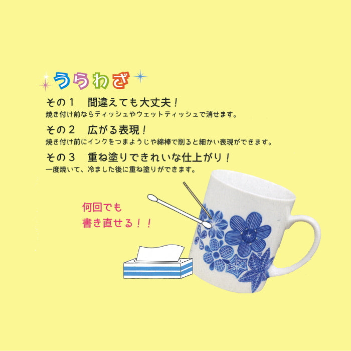 らくやきマーカー はじめてセット お皿1枚+らくやきマーカー5色セット+皿立て エポックケミカル RMHN-1800