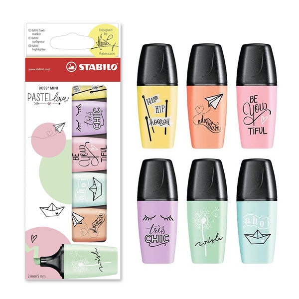 STABILO》ボス ミニ パステルラブ 6色セット 水性インク スタビロ 07