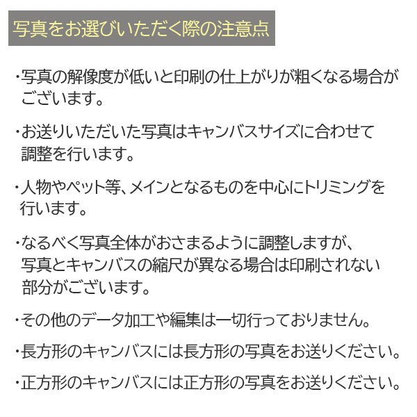 思い出を飾る キャンバスプリント 【正方形3サイズ(S0/SSM/S3)】【長方形4サイズ(F0/SM/F3/F4)】