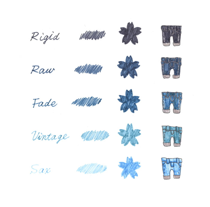 ■オリジナルインク■ BLUE SAKURA×Usagiya インディゴの街 水性染料インク うさぎや