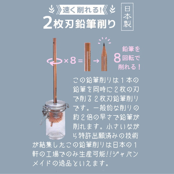 TWO BLADE GLASS JAR SHARPENER 2枚刃鉛筆削り ケイ・コーポレーション PS200W