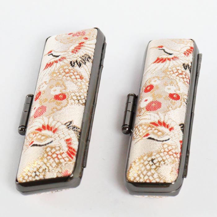 印鑑ケース 千鶴万亀〜鶴〜 13.5・15mm対応 朱肉付き印鑑ケース 019ツル-15ミリ 創明社