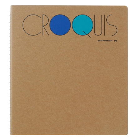 スケッチブック/クロッキーブック L判1/4サイズ ブルー/ライトブルー マルマン SQ(1冊)
