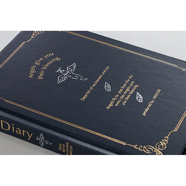 日記帳《日付表示なし》天使柄  デザインフィル/ミドリ 12127【ネコポス可】