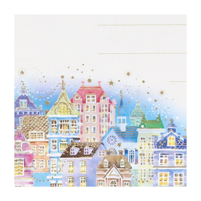 レターパッド ファンタスティックタウンシリーズ  1柄12枚 コンフォート&ピース  日本ホールマーク 780-722