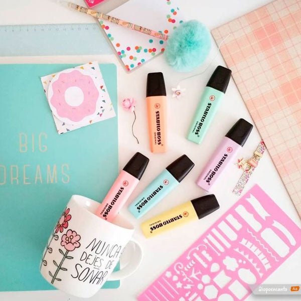 ボス オリジナル パステル 15色デスクセット  水性インク スタビロ 7015-2-5*