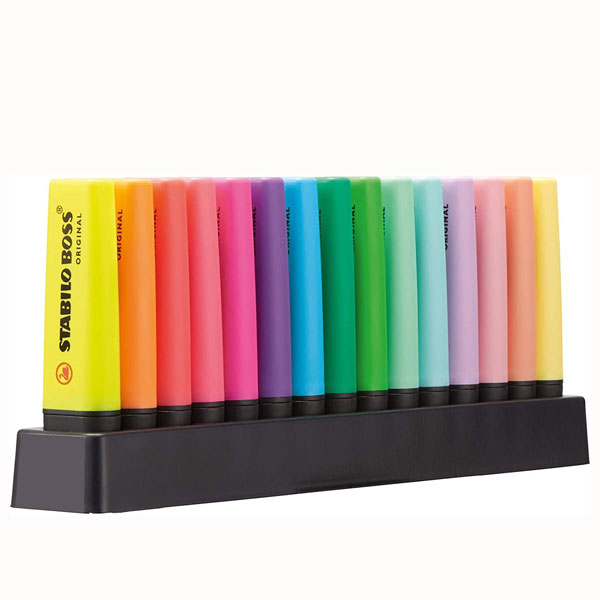 ボス オリジナル 15色デスクセット  水性インク スタビロ 7015-01