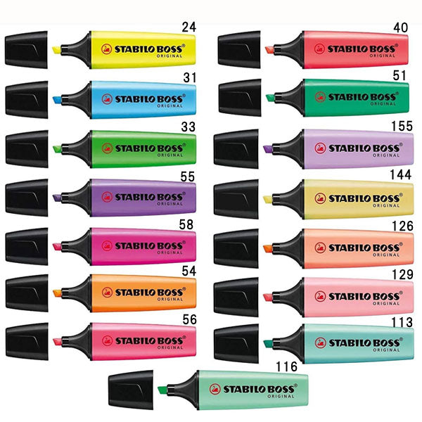 ボス オリジナル 15色デスクセット  水性インク スタビロ 7015-01