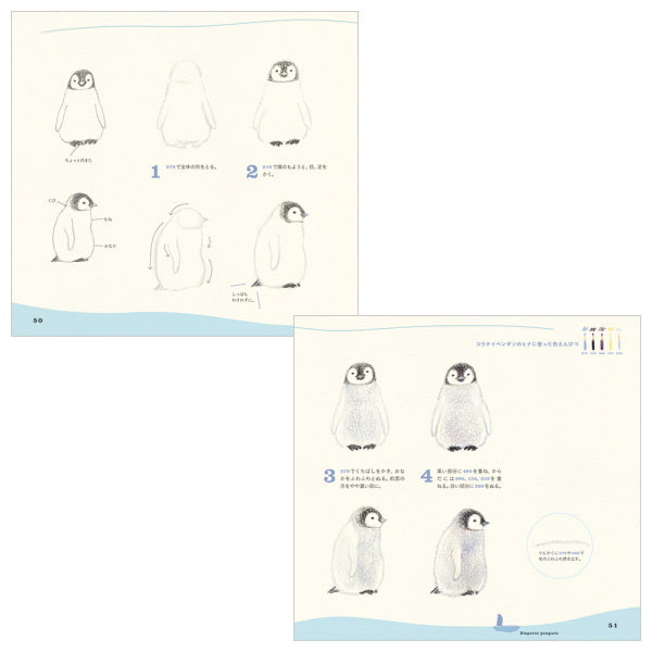 【ネコポス便対応可能商品】色えんぴつでかわいい水の生き物  パイインターナショナル 1745-4377