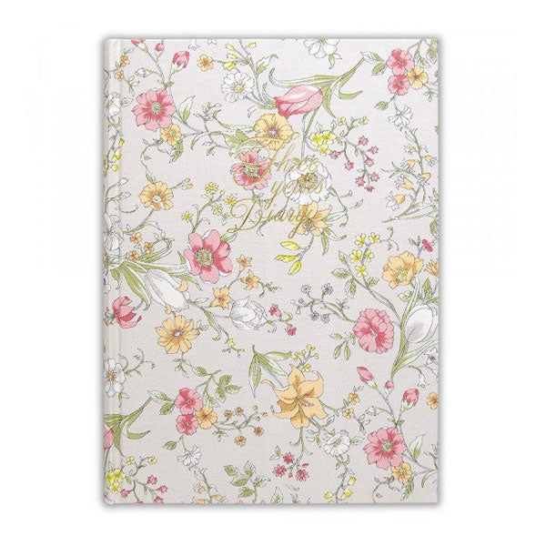 三年日記  フローラル 02  花柄 ピンク系 A5サイズ  エヌビー社  5116102 【1点までネコポス可】