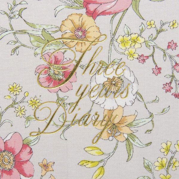 三年日記  フローラル 02  花柄 ピンク系 A5サイズ  エヌビー社  5116102 【1点までネコポス可】