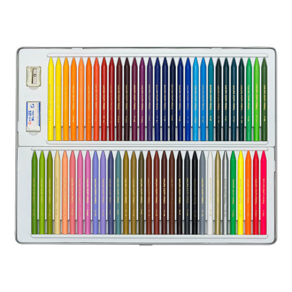 クーピーペンシル 60色 (缶入り) ペンスタンド付 サクラクレパス FY60-DN