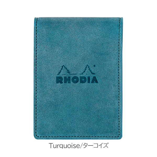 【限定】RHODIA《ロディア》オーガナイザー Chic/シック<カーキ/ターコイズ> 8×11cm ミニ3穴 牛革 ロディア CF11OGZ01