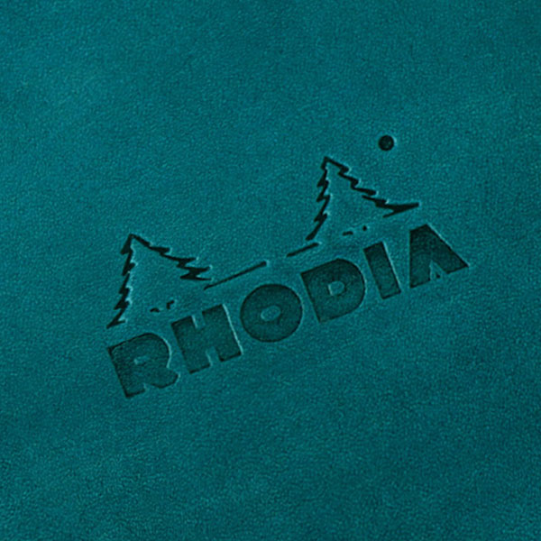 【限定】RHODIA《ロディア》オーガナイザー Chic/シック<カーキ/ターコイズ> 8×11cm ミニ3穴 牛革 ロディア CF11OGZ01