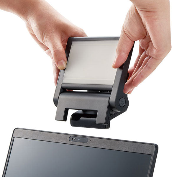 Web会議用スクエアライト キングジム PCL10クロ【取寄せ品】