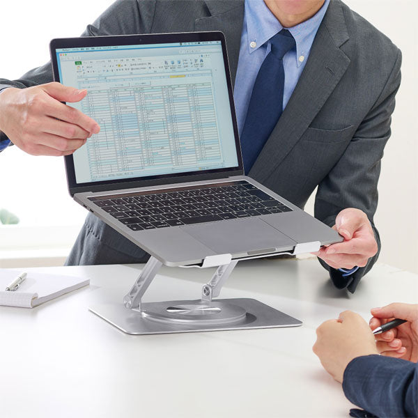 ノートパソコンスタンド(回転式) キングジム NPS20-SL【送料無料*】【取寄せ品】